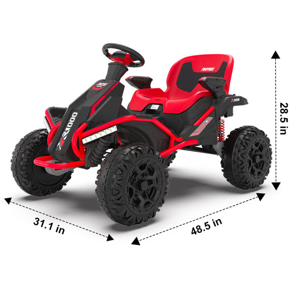 ANPABO 24V 4x4 Ride On Toy For Big Kids, 4x200W Motors